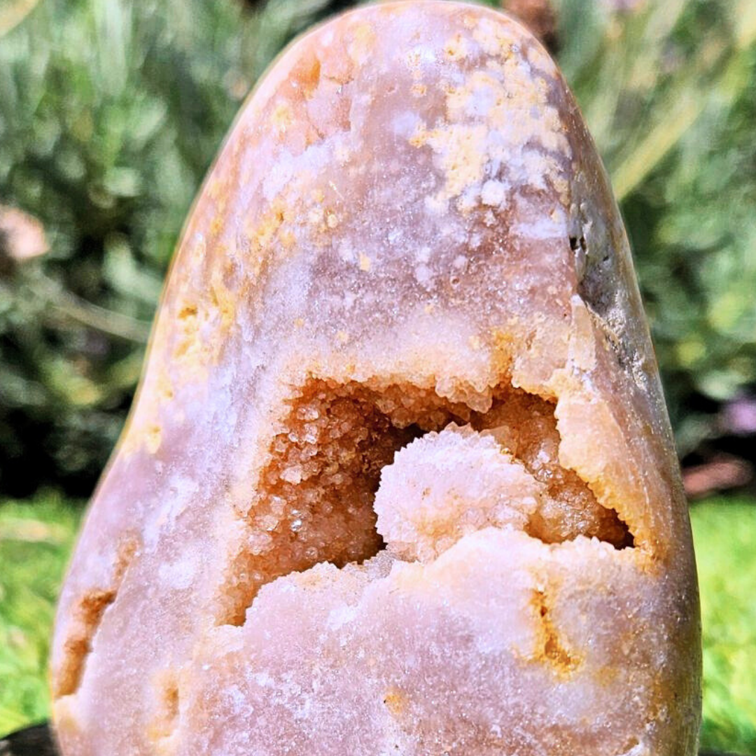 High Grade Druzy Pink Amethyst Crystal Freeform