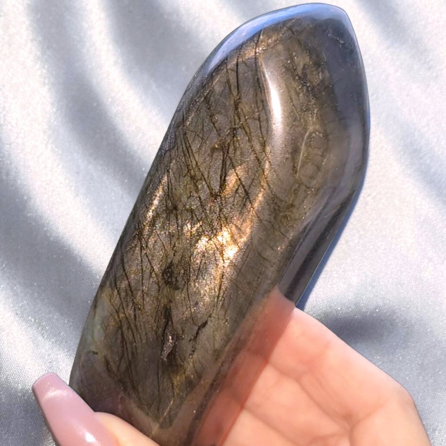 Genuine Finnish Spectrolite Freeform with Full Rainbow Flash - 228g