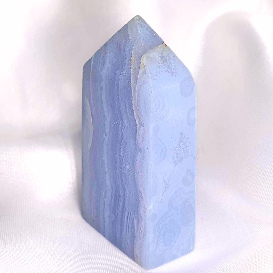 High Grade Blue Lace Agate Tower Point - Namibia