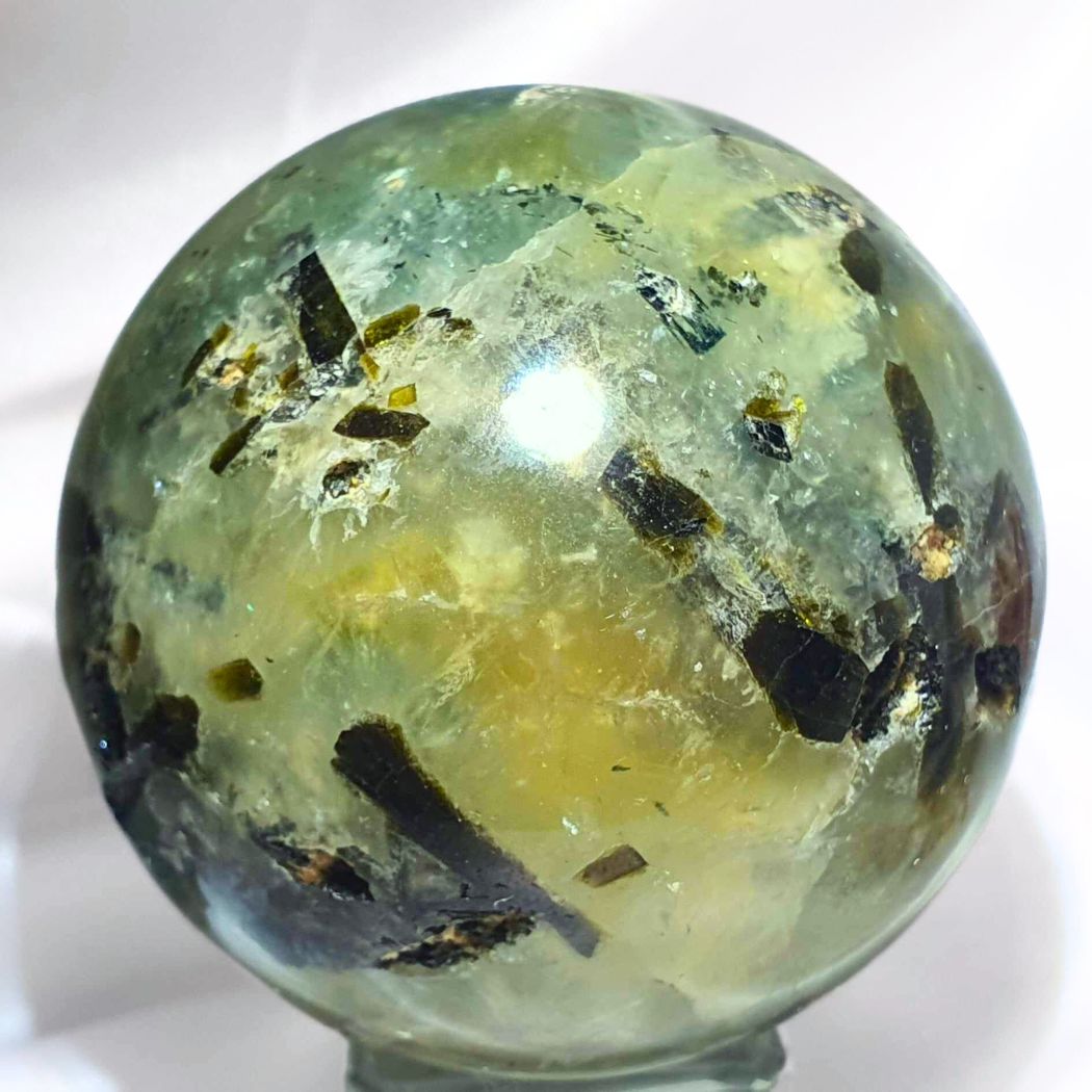 Large Prehnite & Epidote Sphere - 325g