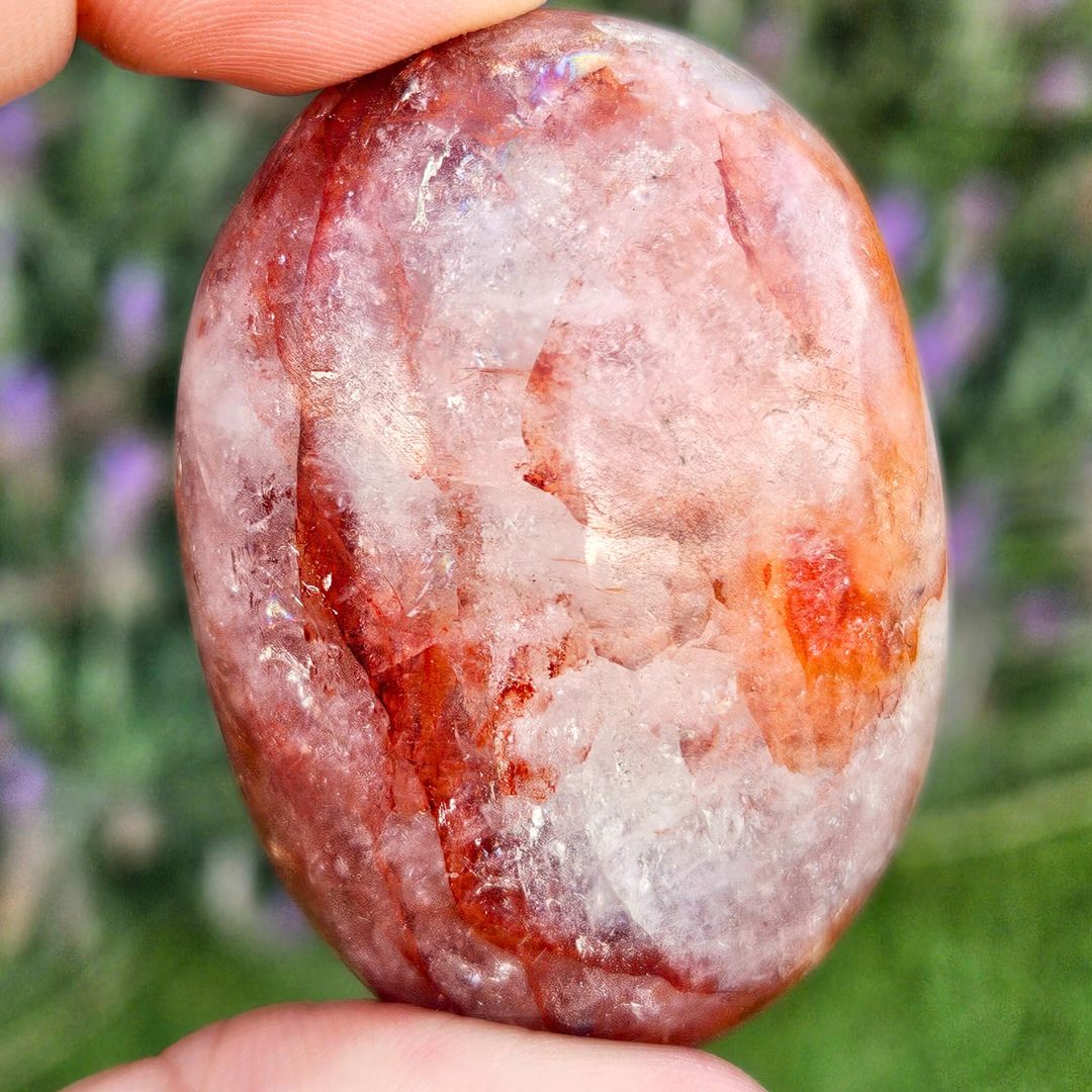 Fire Quartz Palm Stone