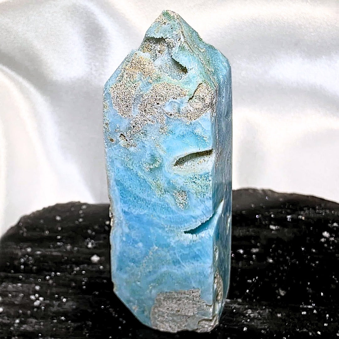 Druzy Blue Aragonite Crystal Tower