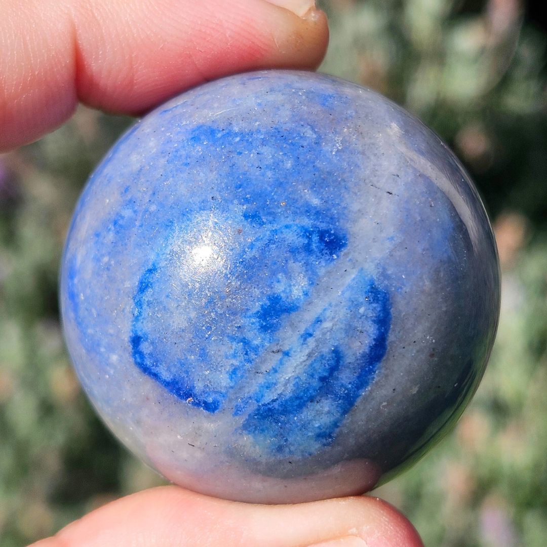 Blue Quartz Sphere - 4cm