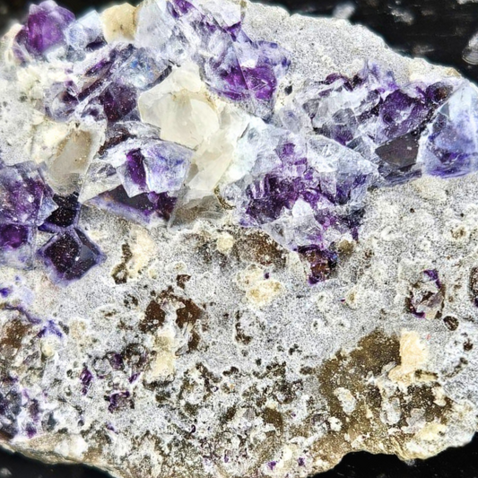 Purple Cubic Fluorite Cluster