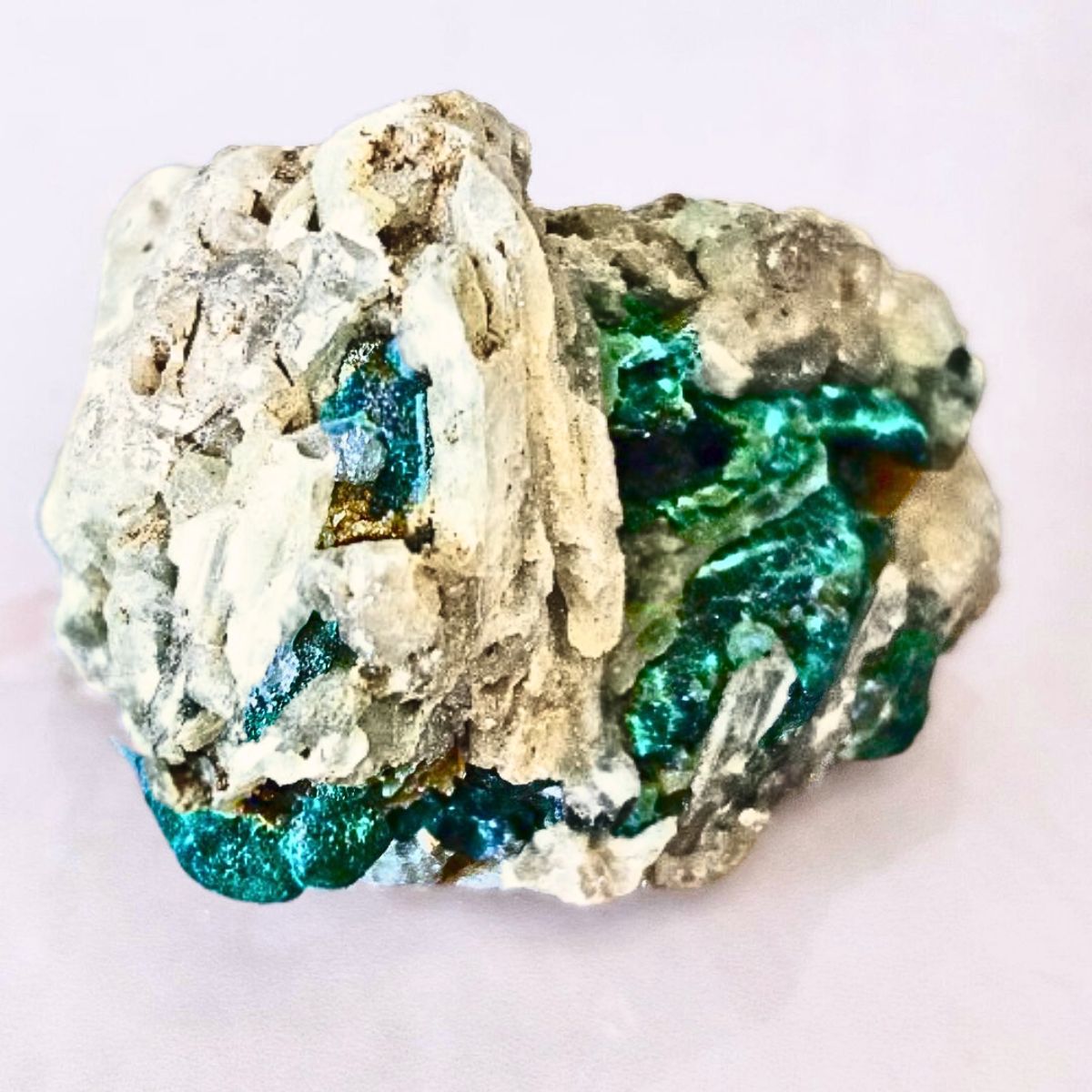 Velvet Malachite on Stilbite Specimen