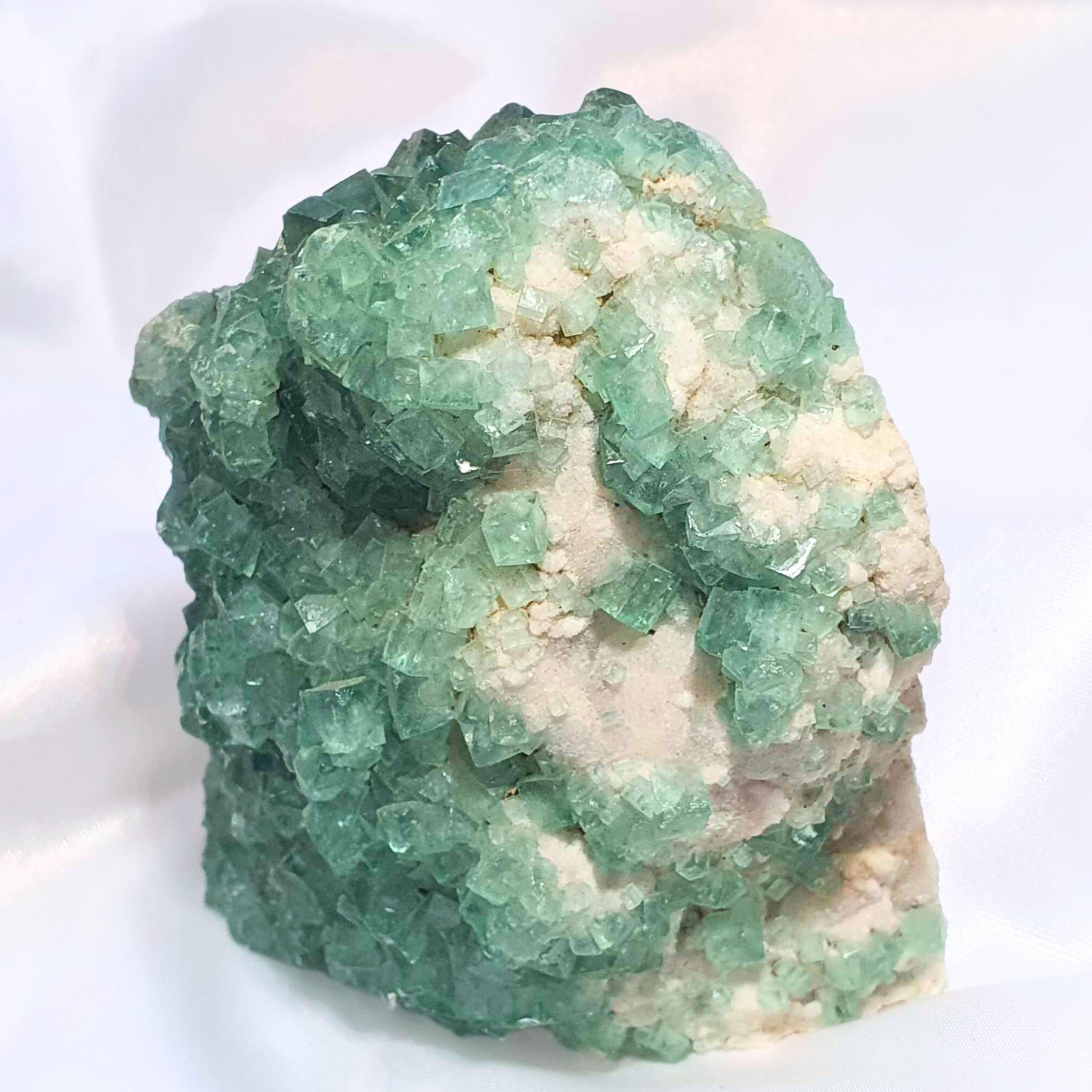 Large Green Cubic Fluorite Cluster - 575g