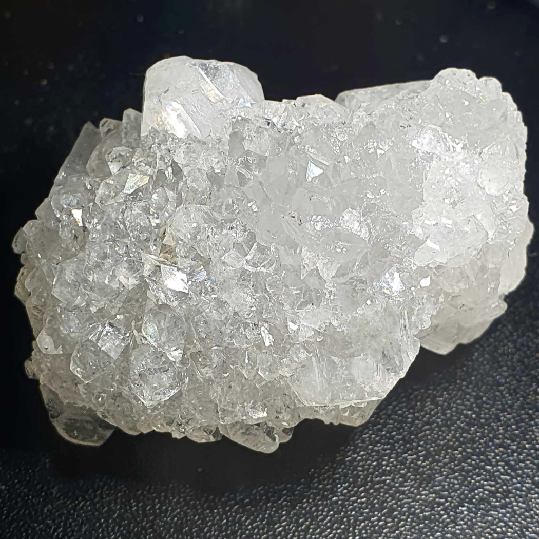 Diamond Cubic Apophyllite Cluster with Rainbows