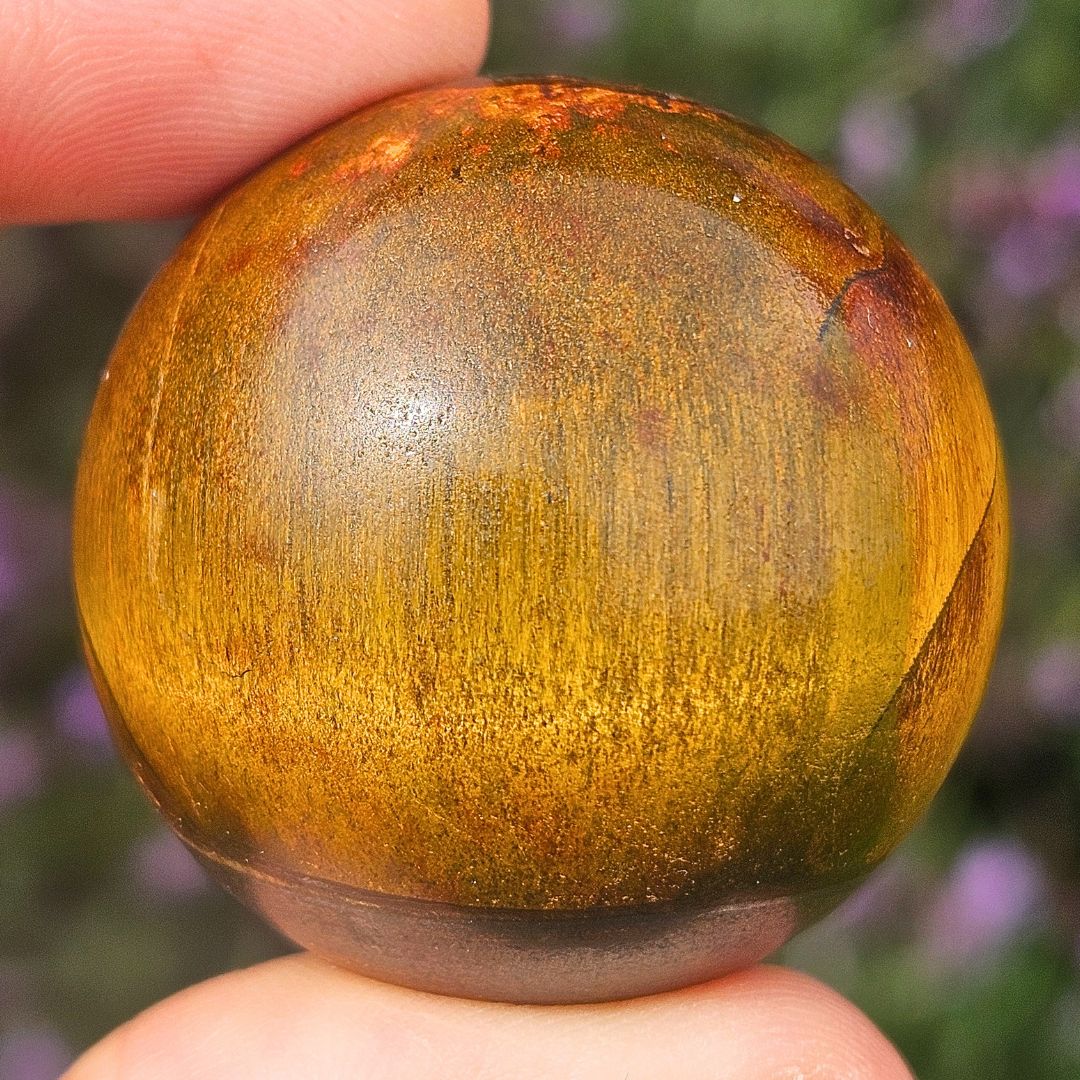 High Grade Tigers Eye Sphere - Stand Included