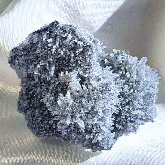 Needle Quartz Cluster on Chalcedony