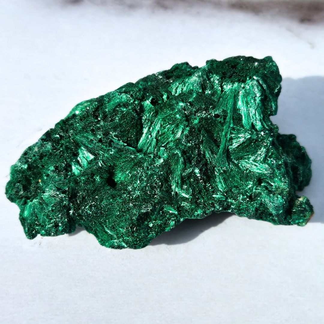 Fibrous Malachite Cluster - The DR Congo