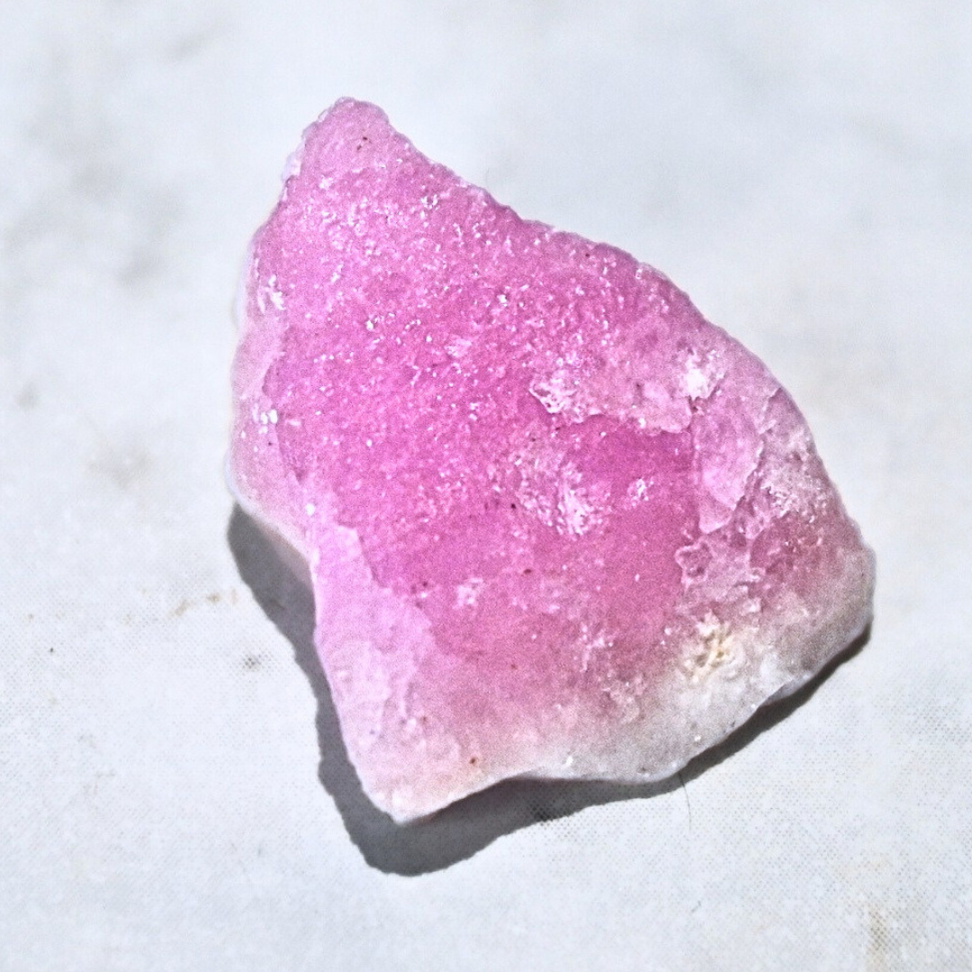 Natural Pink Aragonite Specimen - includes display case