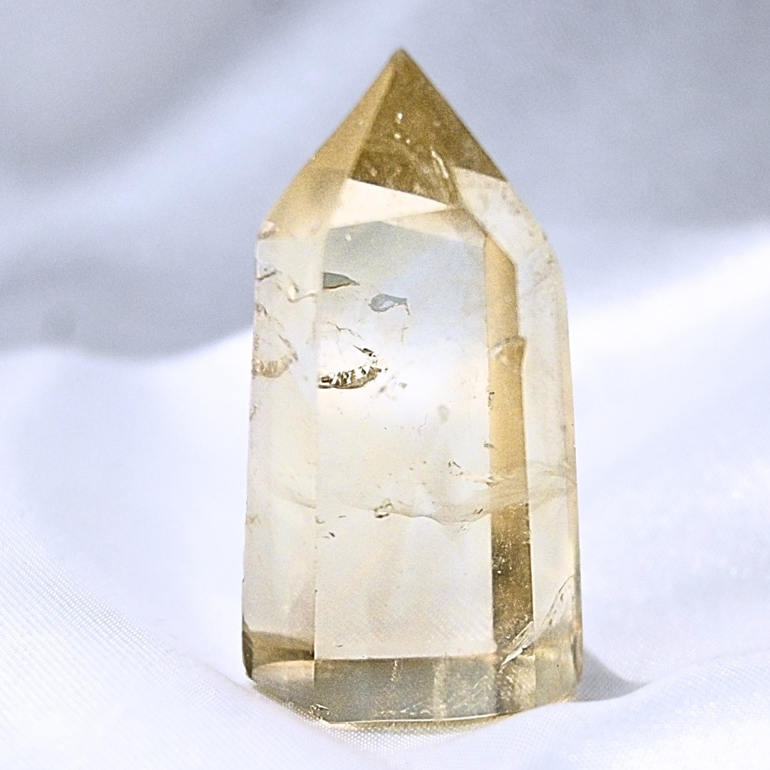 Natural Citrine Crystal Tower Point with Phantoms
