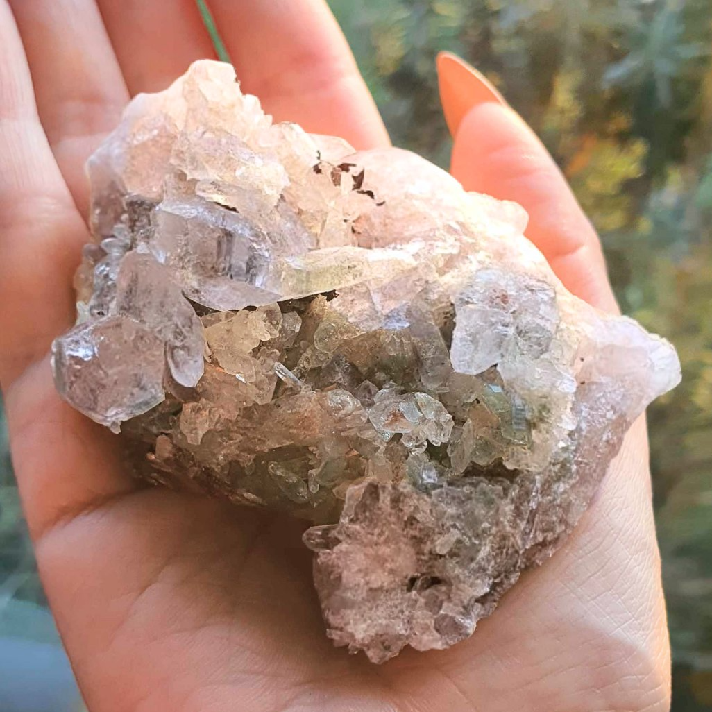 Rare Natural Garden Quartz (Lodolite) Crystal Cluster - 145g