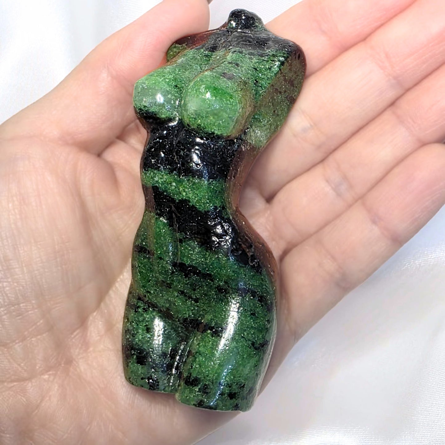 Zoisite (Epidote) Lady Body Crystal Carving