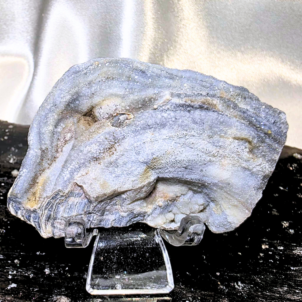 Natural Sparkling Blue Botryoidal Chalcedony