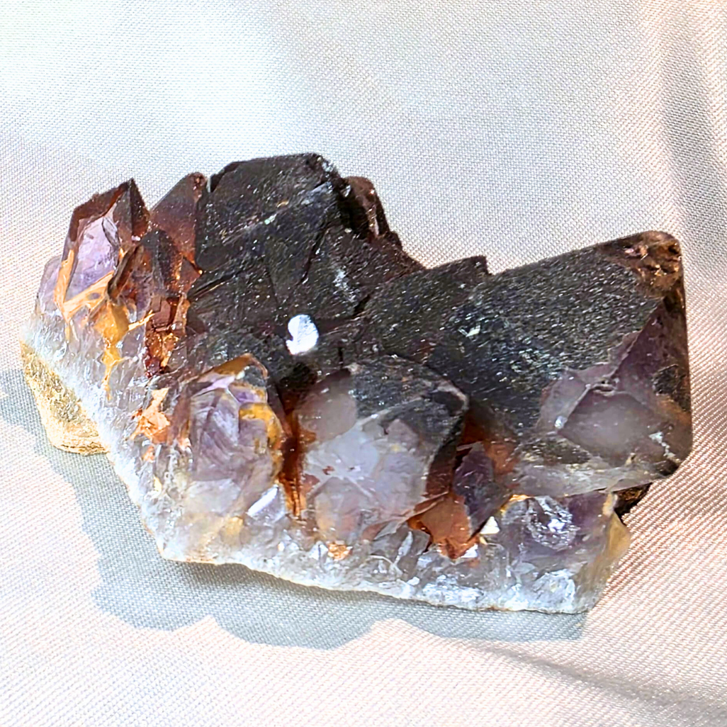 Hematite Capped Amethyst Cluster