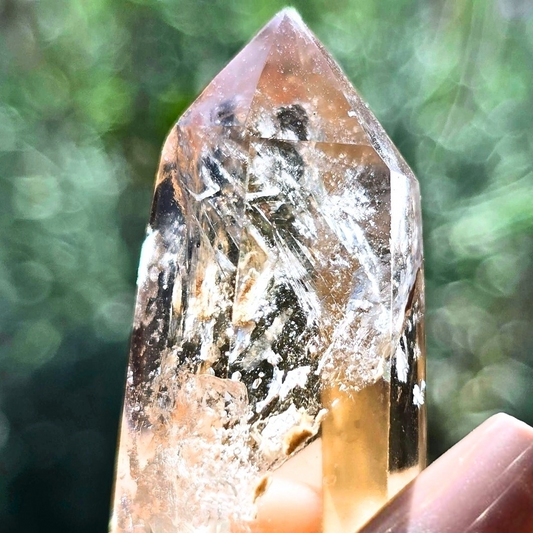 Natural Citrine Tower with Phantoms