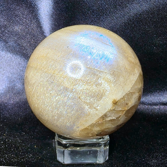 Rainbow Moonstone with Blue Flash Sphere - 209g