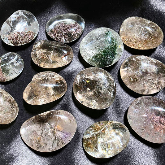 high grade lodolite garden quartz crystal tumbles | Cats Love Crystals Melbourne