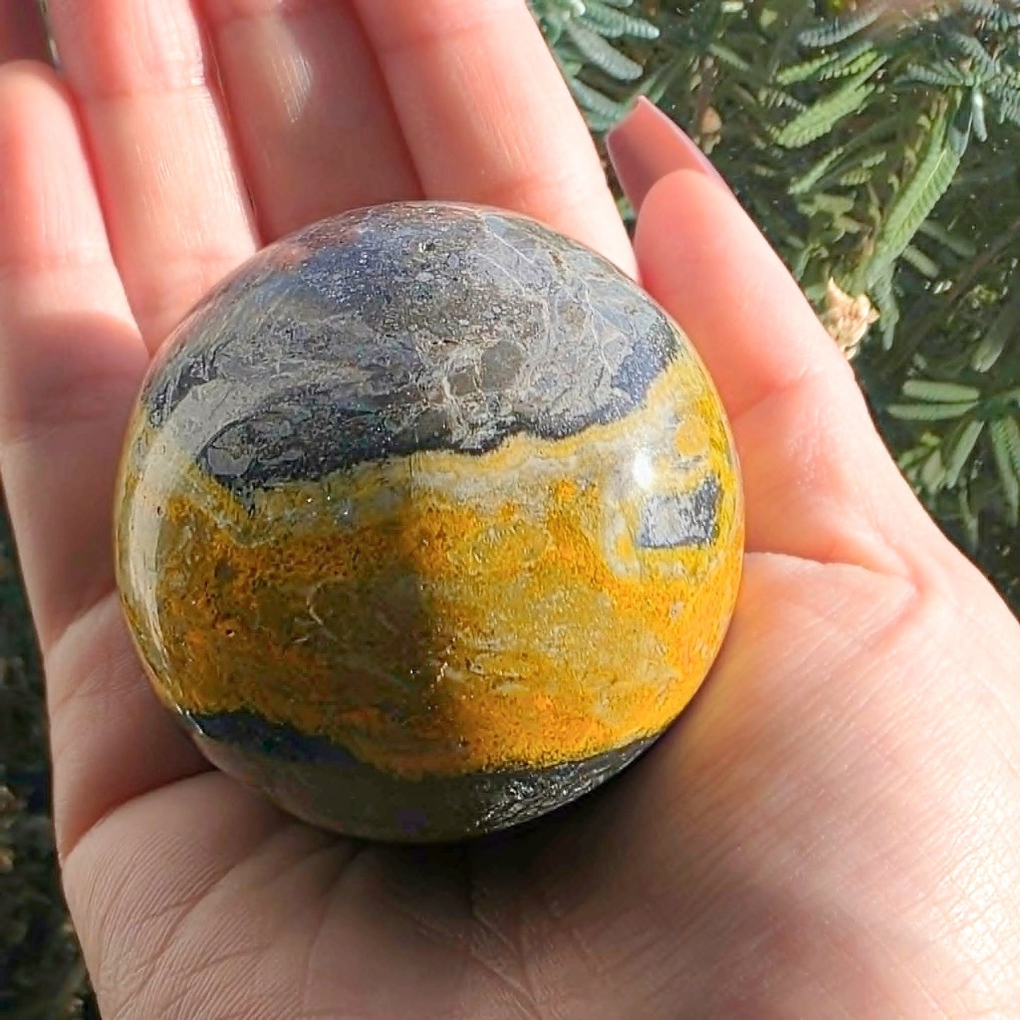Rare High Grade Bumblebee Jasper Sphere (171g)