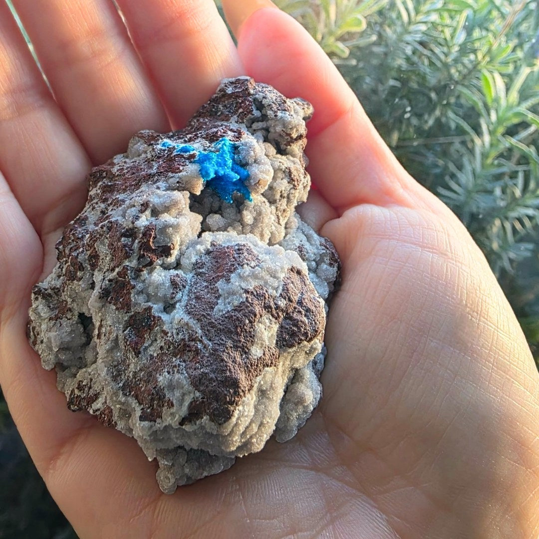 Rare Pentagonite on Grey Druzy Chalcedony - Pune, India (7.1cm)