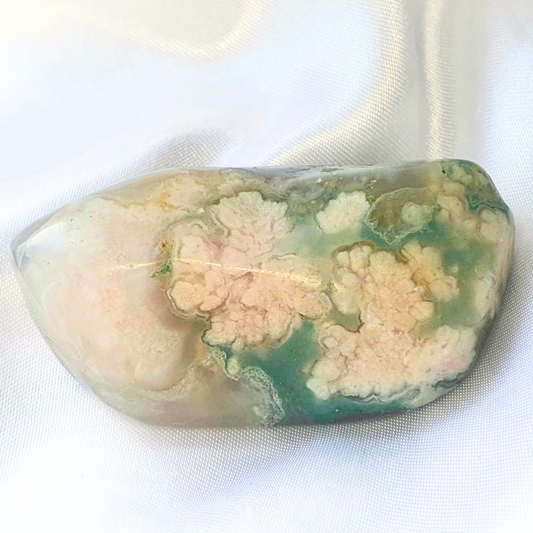 Natural Green Flower Agate Small Free Form - Madagascar