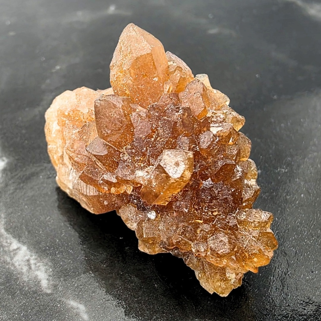 Natural Citrine Crystal Cluster (Iron-stained Quartz) - Morocco