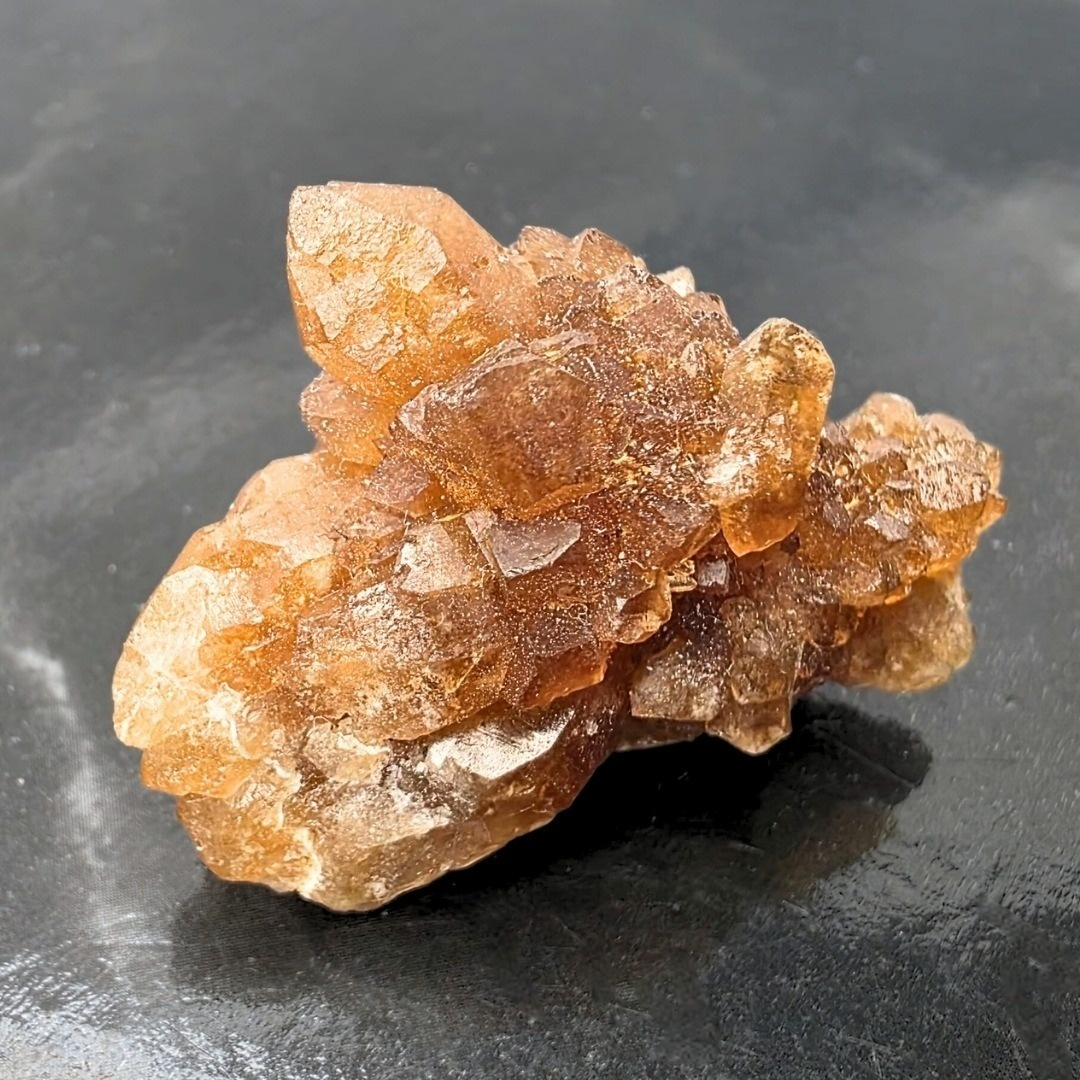 Natural Citrine Crystal Cluster (Iron-stained Quartz) - Morocco