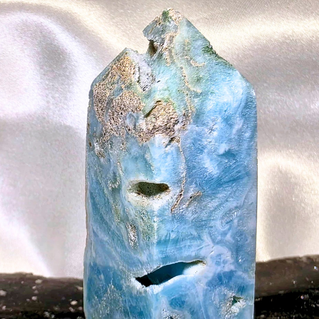 Druzy Blue Aragonite Crystal Tower