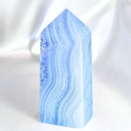 Rare Extra Grade Blue Lace Agate Tower Point