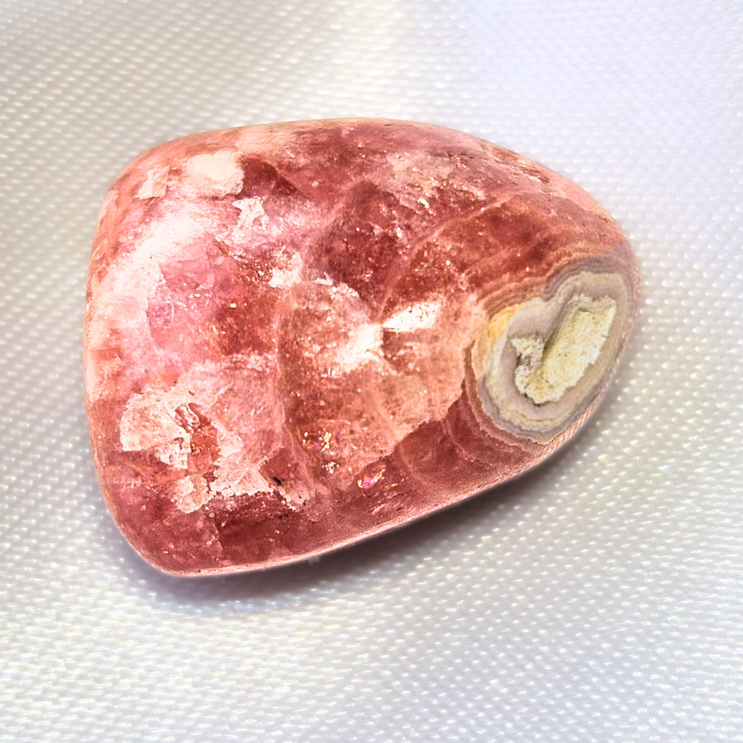 Rhodochrosite Crystal with Rainbows