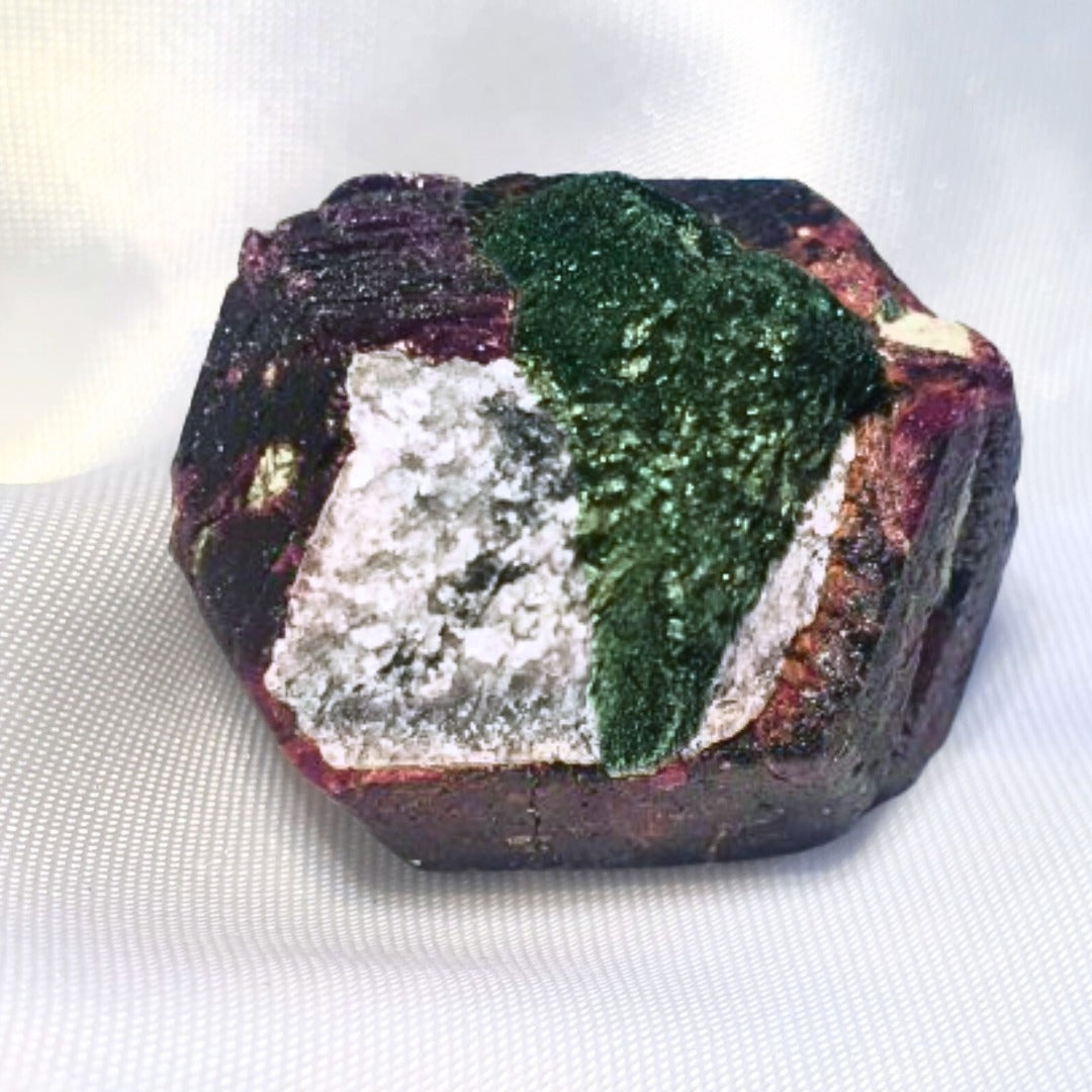 Natural Ruby with Mica & Green Fuchsite Cluster