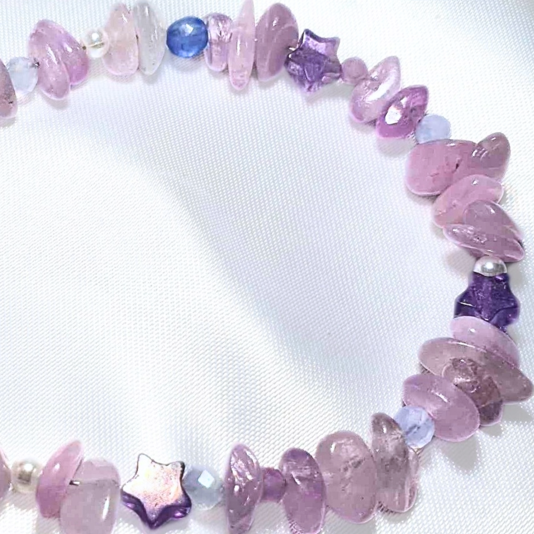 Amethyst, Kunzite & Sodalite Bracelet