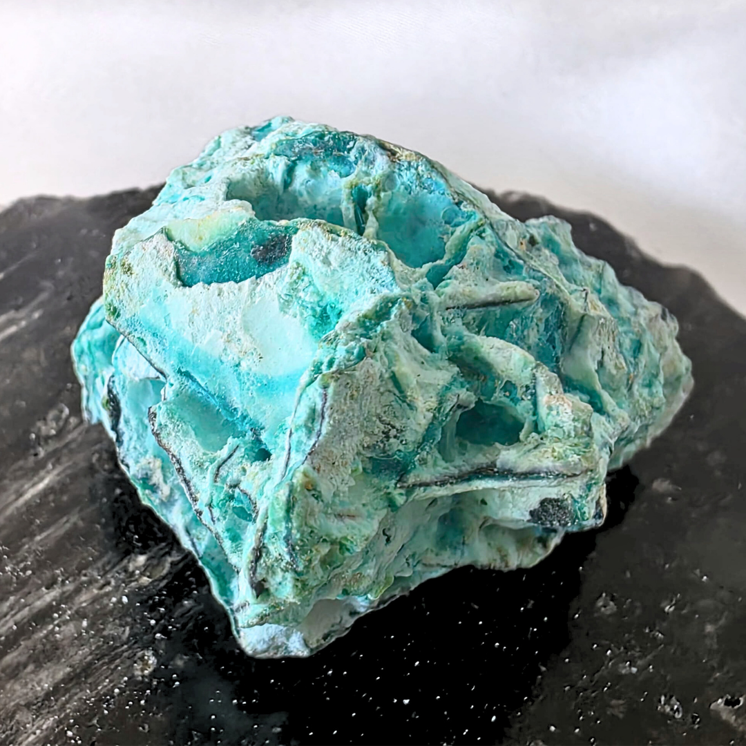 Chrysocolla with Secondary Growth Specimen - Mexico