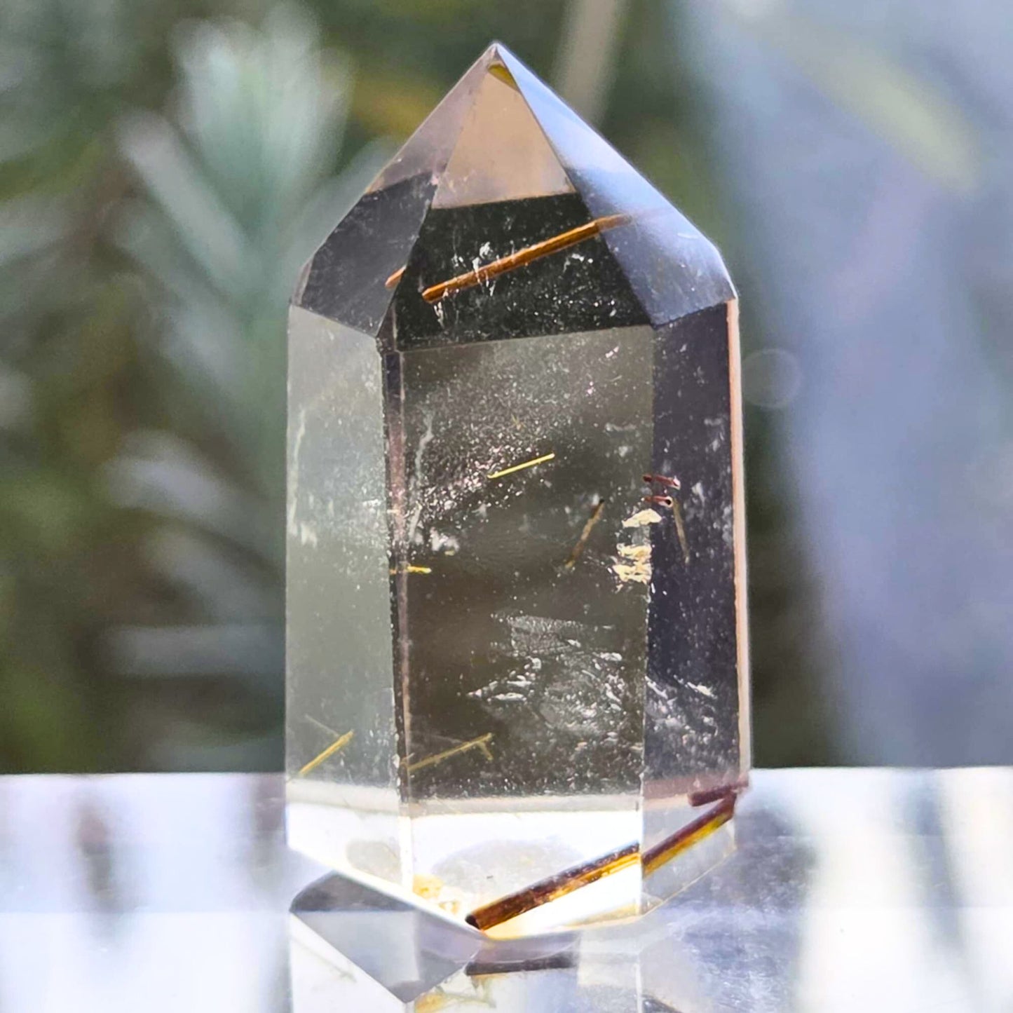 Golden Rutile Quartz Small Tower Point