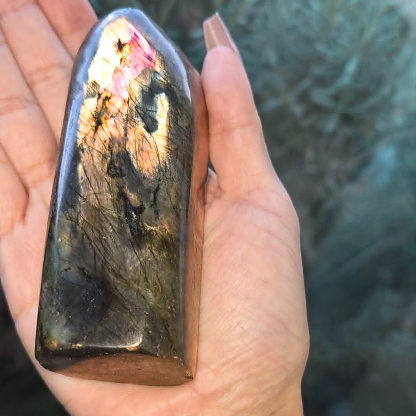 Genuine Finnish Spectrolite Freeform with Full Rainbow Flash - 228g