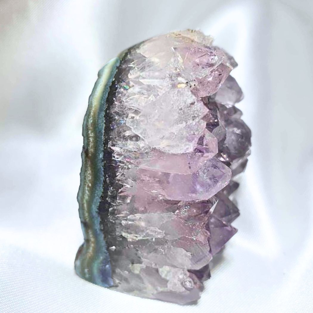 Purple Grey Amethyst Small Free Form Cut-base