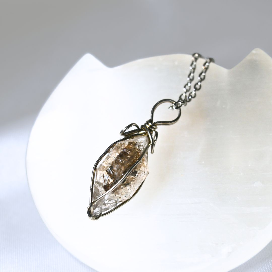 Herkimer Diamond Wire Wrapped Necklace