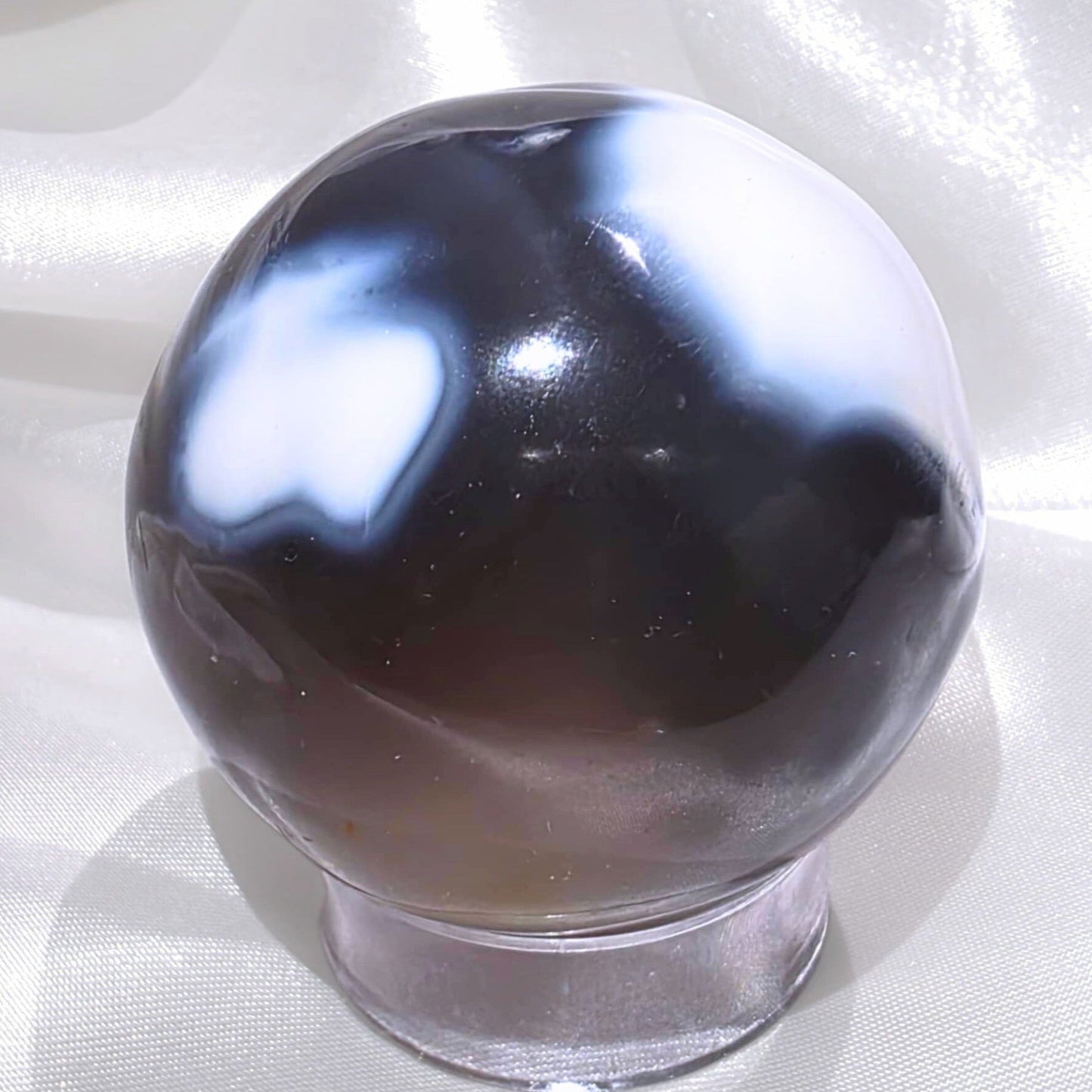 Orca Agate Crystal Sphere