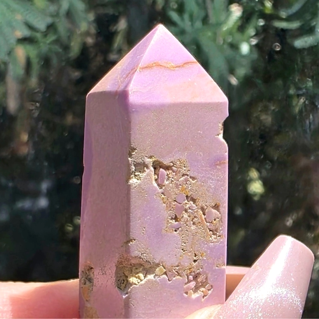 Rare Natural Small Phosphosiderite Crystal Tower