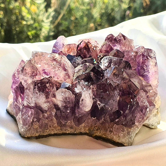 High grade Amethyst with Black Rutile Needles & Cacoxenite Cluster