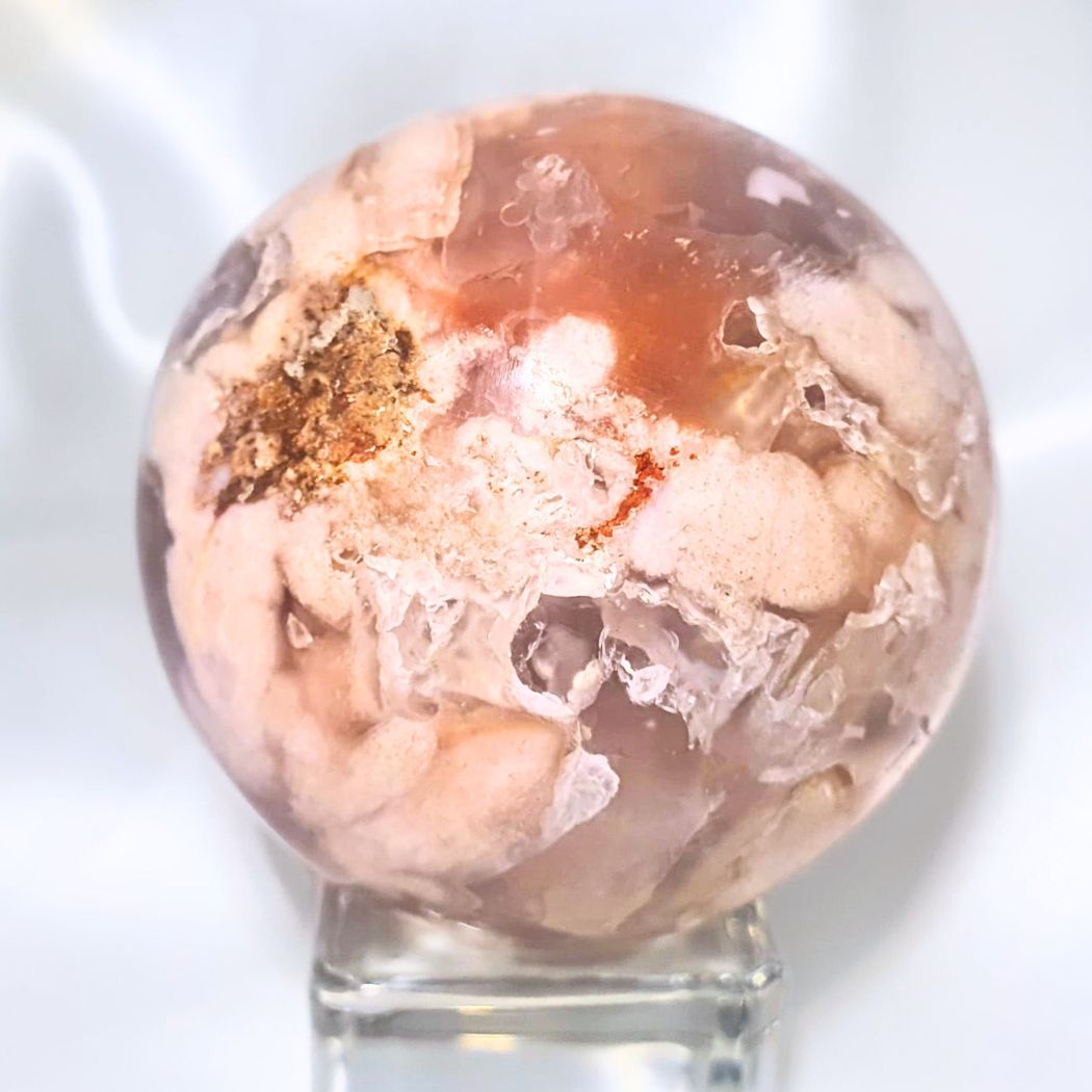 Pink Flower Agate Sphere - 160g