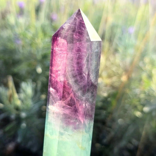 Watermelon Fluorite Crystal Tower