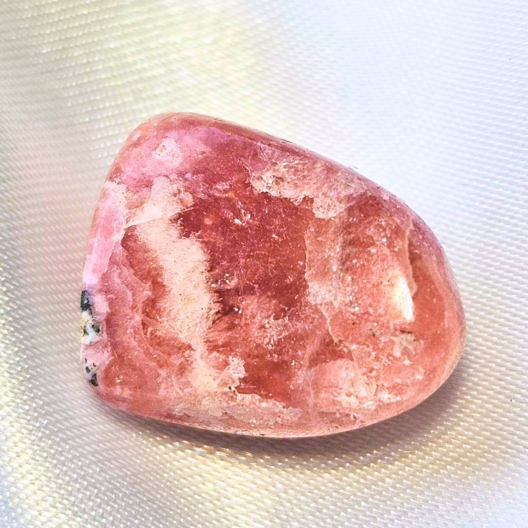 Rhodochrosite Crystal with Rainbows