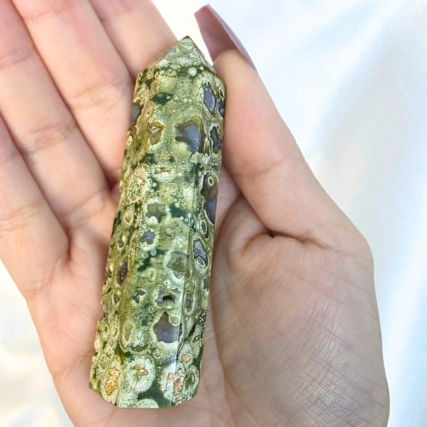 Rainforest (Rhyolite) Jasper & Quartz Tower