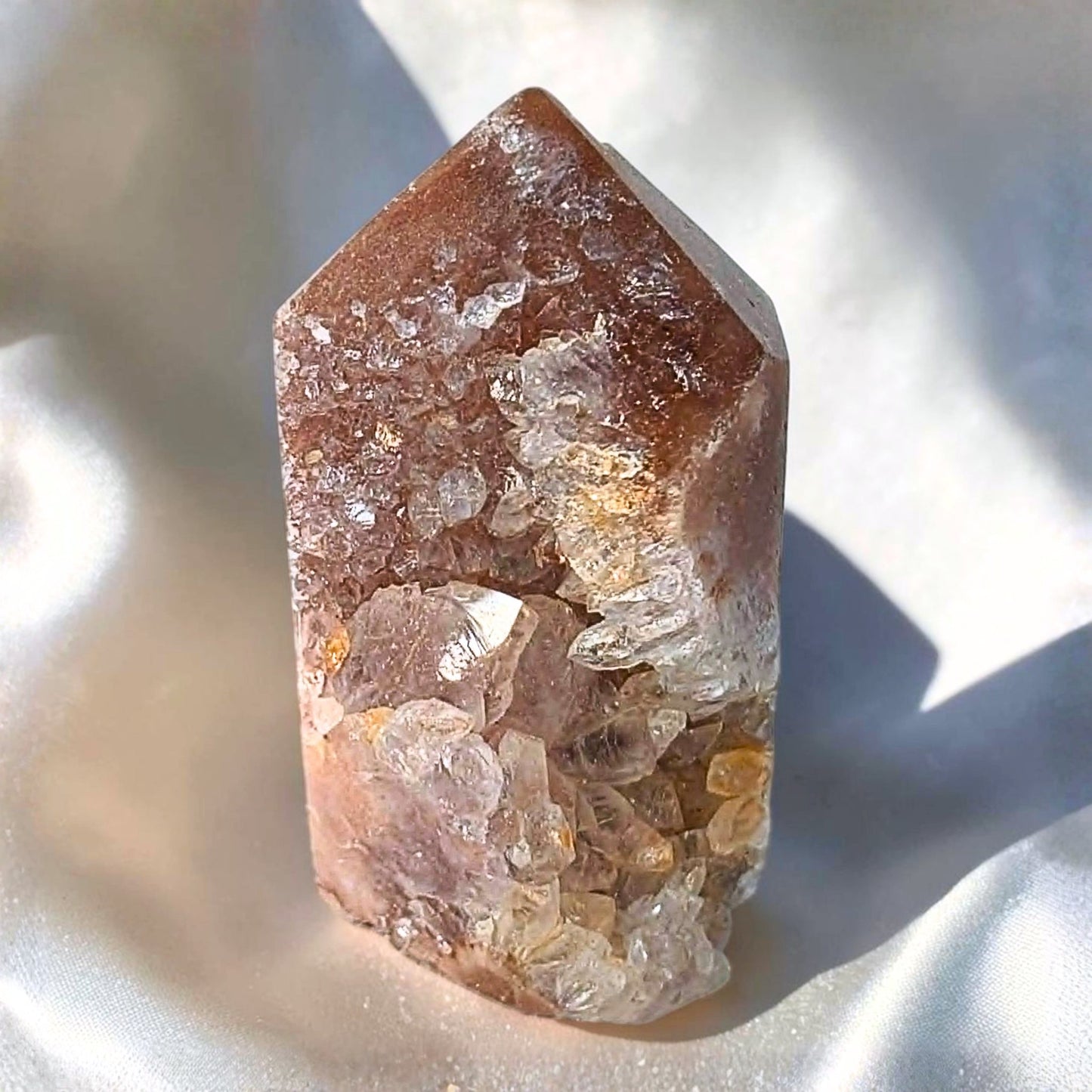 High Grade Druzy Pink Amethyst Tower - Madagascar