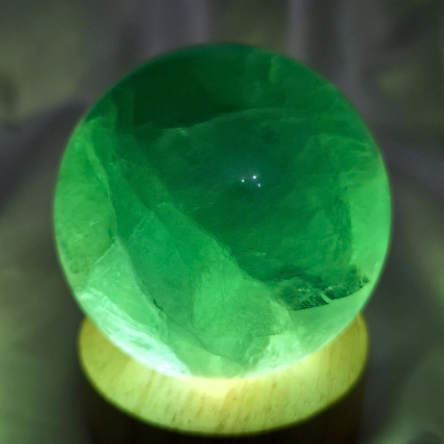 Mint Green Fluorite Crystal Sphere with Rainbows - 405g