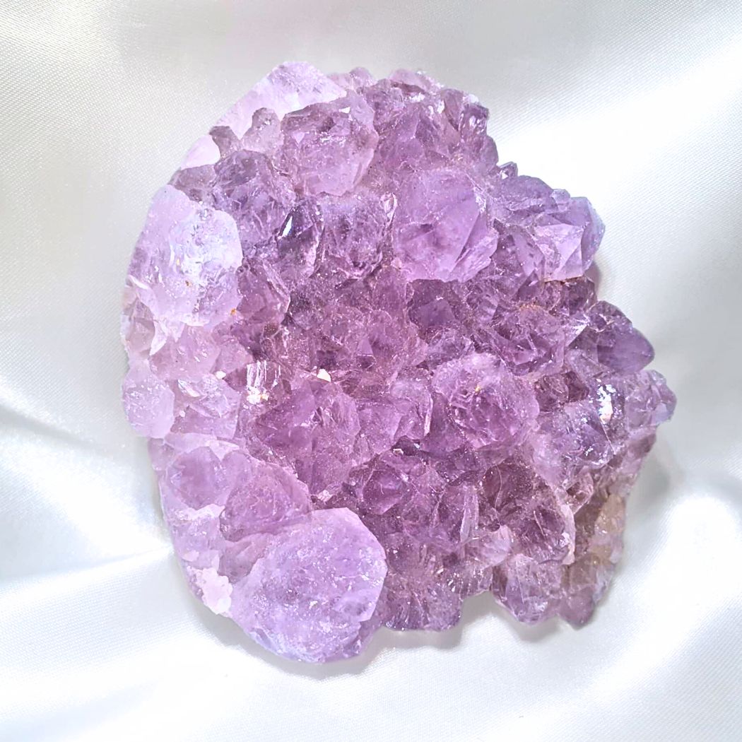 Large Amethyst with Smoky & Clear Quartz Cluster & Rainbows - 303g