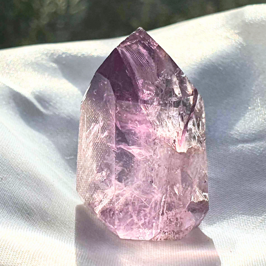 High Grade Amethyst Tower Point with Rainbows - Brazil