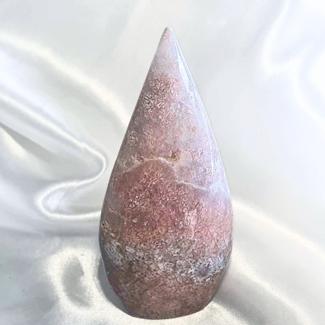 Pink Amethyst, Flower Agate Tear Drop Free Form